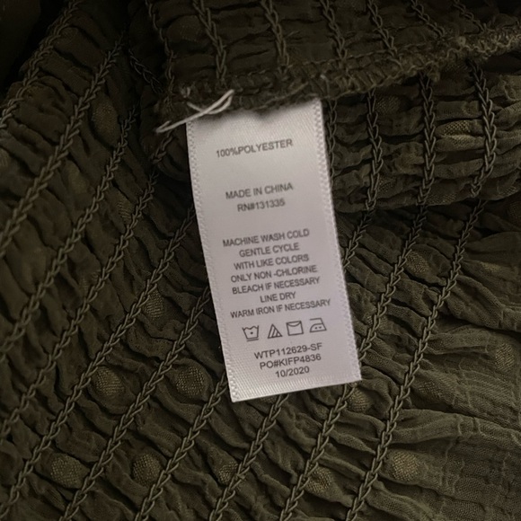 Nine Britton Dark Green Longsleeve Crop Top Blouse - Picture 7 of 7